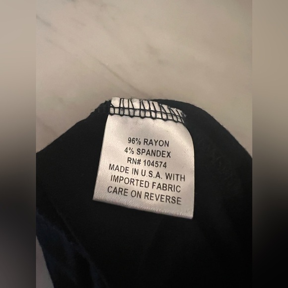 The Vanity Room Women's Size Small Black Asymmetrical Hem Dress 3/4 Sleeve - Picture 6 of 8